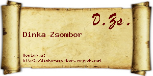 Dinka Zsombor névjegykártya