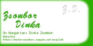zsombor dinka business card